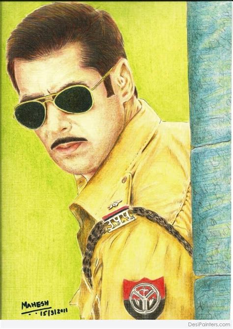 Salman Khan Pencil Color Painting - Desi Painters