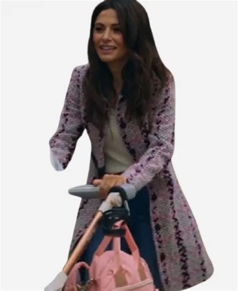 Sex Life S02 Sarah Shahi Pink Wool Coat Jacket Era