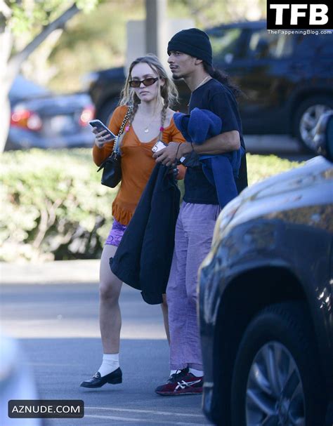 Lily Rose Depp Sexy Seen Braless Flaunting Her Tits In La Aznude