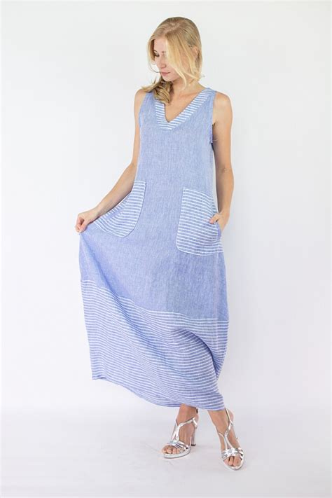 Italian Linen Linen Dress Plus Size Linen Summer Maxi Etsy
