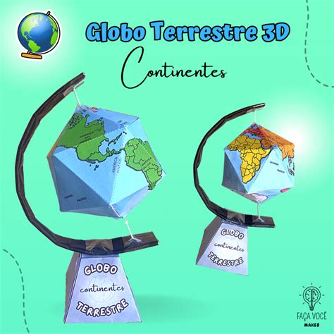 Globo Terrestre 3d Icosaedro Faça Você Maker