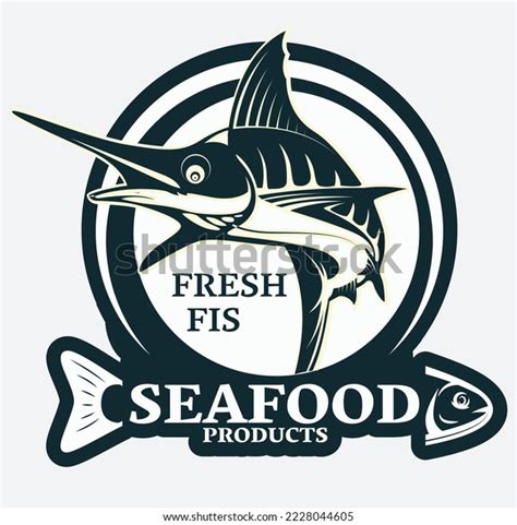 Fishing Club Restaurant Logo Template Two Stock Vector Royalty Free