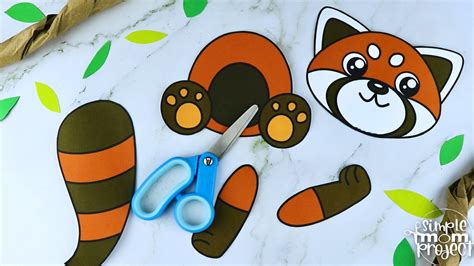 Printable Red Panda Craft Template Simple Mom Project