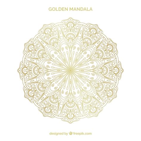 Fondo Mandala Elegante Dorado Vector Gratis