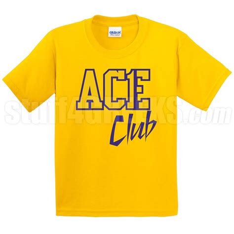 Ace Club Screen Printed T Shirt Goldroyal Pre Aceclub2 Ygd