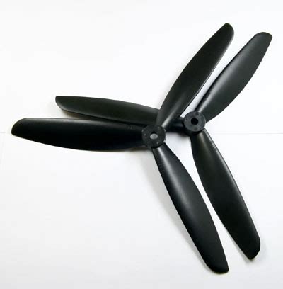 3 Blade 9 X 45 Propeller Set One CW One CCW Black HiModel