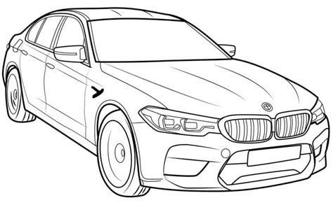 Ausmalbilder Bmw M5 - BMW M5 zum Ausmalen - Kostenlos Malvorlagen und Ausmalbilder zum Ausdrucken