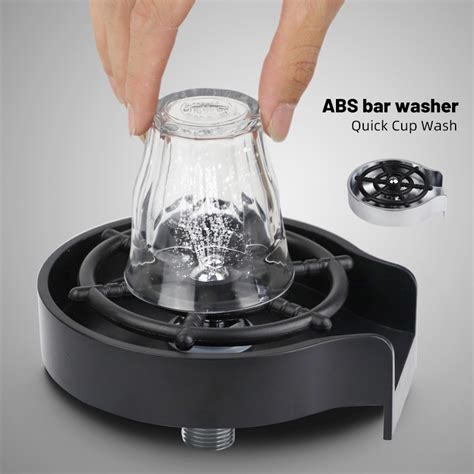 Bar Counter Cup Washer Sink High Pressure Spray Automatic Faucet Coffee