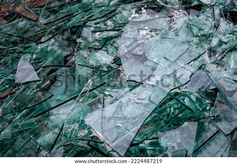 Broken Flat Glass Recyclable Container Stock Photo 2224487219