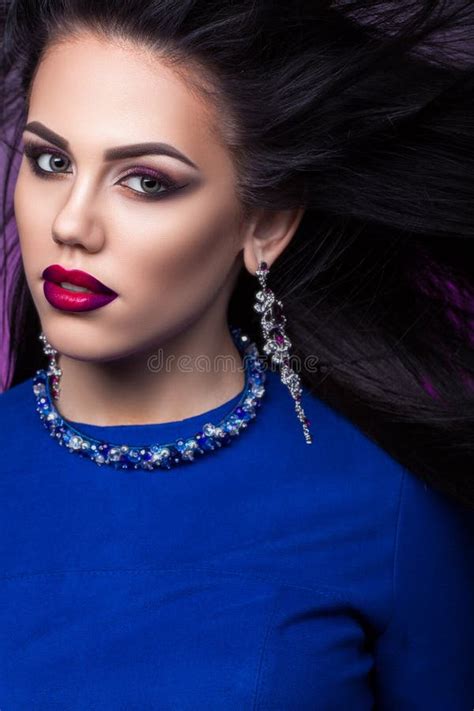 Charming And Hot Brunette Stock Image Image Of Long