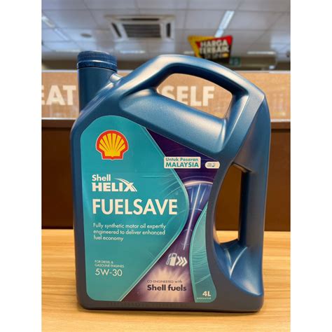 SHELL HELIX FUELSAVE FULLY SYNTHETIC 5W 30 4L 100 ORIGINAL LUBRICANT