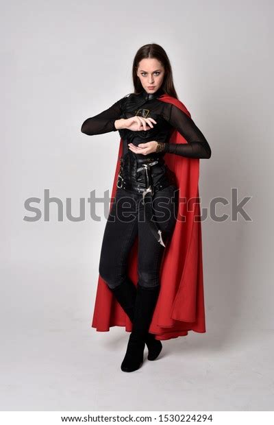 Full Length Portrait Pretty Brunette Woman Stock Photo Shutterstock