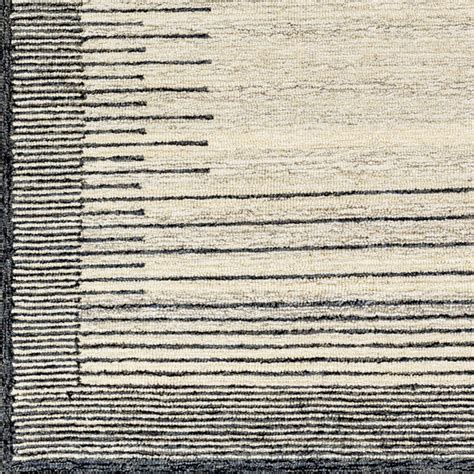 Rectangle Uptown Striped Handmade Hand Tufted Wool Area Rug In Beige