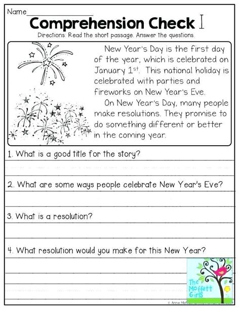 Comprehension For Second Grade