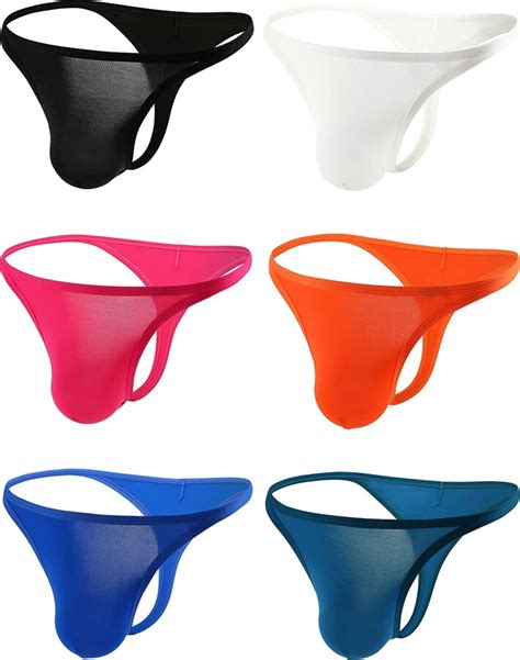 Arjen Kroos Men S Sexy Low Rise Thongs G Strings Ice Silk Briefs Bikini Underwear Shopstyle