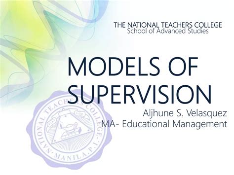 models  supervision pptx