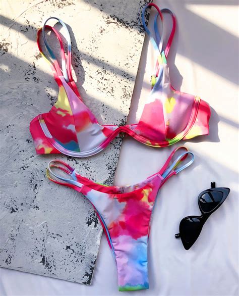 Badu Bg Sexy Tie Dye Thong Bikini