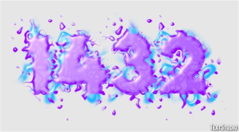 1432 Text Effect and Logo Design Number