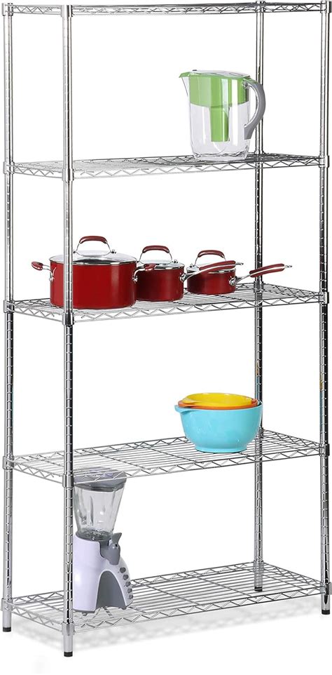 Tier Chrome Heavy Duty Adjustable Shelving Unit With Lb Per Shelf