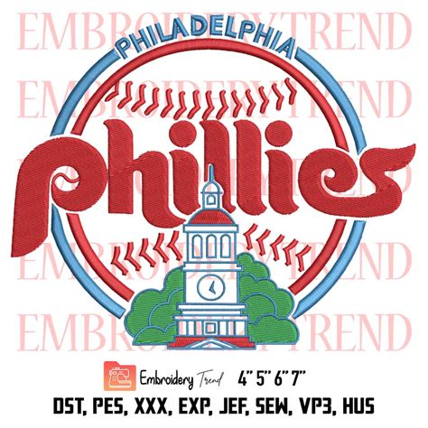 Philadelphia Phillies Embroidery, Baseball Embroidery, MLB Embroidery ...