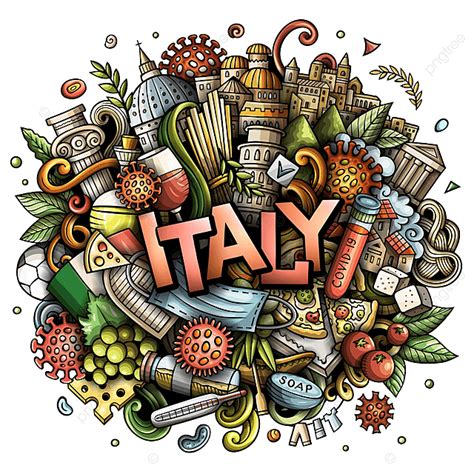 Hand Drawn Doodles Vector Hd Images Italy Hand Drawn Cartoon Doodles