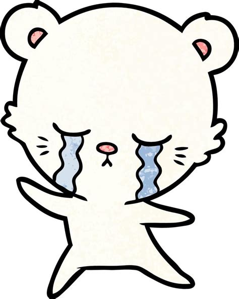 sad little polar bear cartoon 12380388 Vector Art at Vecteezy