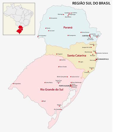 Vetores de Mapa Região Sul Do Brasil e mais imagens de Brasil - iStock