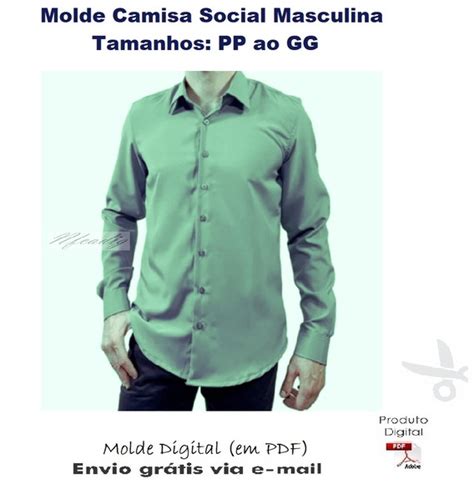 Molde Modelagem De Camisa Social Masculina M Longa Elo