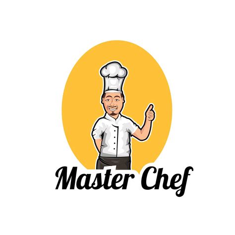 Professional Restaurant Chef Logo Smiling Male Chef Vector
