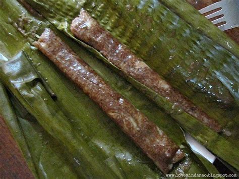 palagsing  brown sticky suman   unaw sago starch