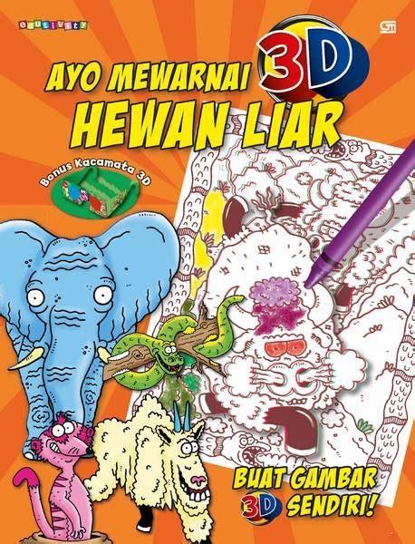 Jual Ayo Mewarnai D Hewan Liar Buku Mewarnai Keren Dengan Kacamata