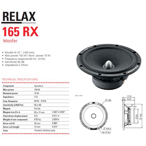 BLAM-165RX BLAM RELAX 165mm (6.5inch) 2-Way Components and Crossover ...