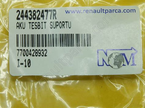 244382477R-AKÜ TESPİT SUPORTU » Akü ve Akü Sarf Malzemeleri | Renault ...