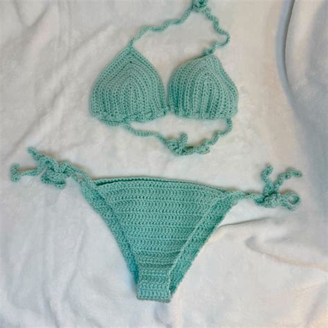 Swim Badseed Betty Local Mojave Desert Mint Green Crochet Bikini Set Poshmark