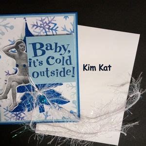 Naughty Christmas Card Sexy Pop Up Naked Nude Lady Baby It S Cold Outside 3D Mixed Media Art