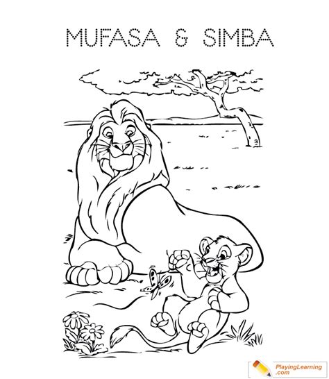 The Lion King Mufasa Simba Coloring Page 01 | Free The Lion King Mufasa ...