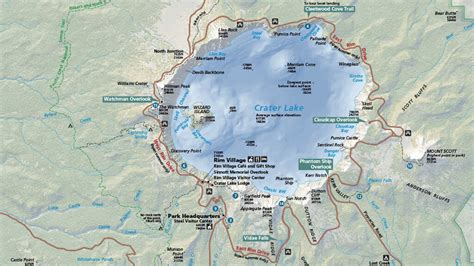 Crater Lake National Park Map Pdf • Phototraces
