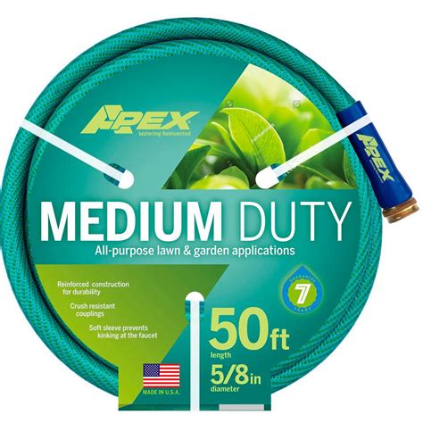 Apex 5 8 In Dia X 50 Ft Medium Duty Water Hose 8525 50 The Home Depot