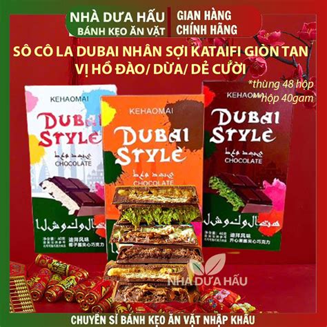 HỘP 40GAM Sô cô la DUBAI STYLE nhân sợi Kataifi giòn tan 3 vị hot trend Shopee Việt Nam