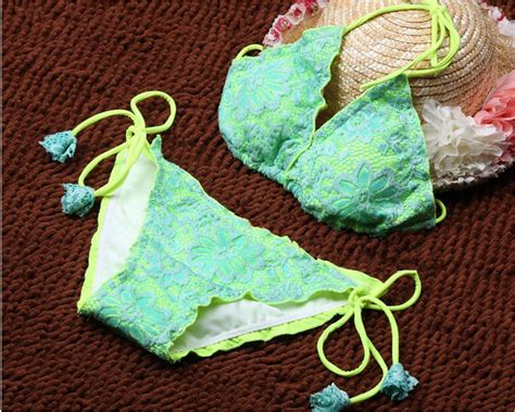 Sexy Lace Bikini Swimsuit Split Vg Mn On Luulla