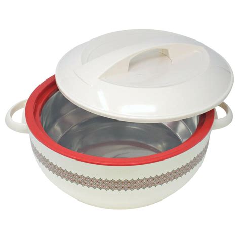 Hot Pot Food Warmer Thermal Insulated Casserole Pan Serving Storage Dish Round