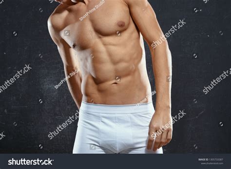 Wellbuilt Male Athlete Naked Muscular Body Stock Photo 1305733387 Shutterstock