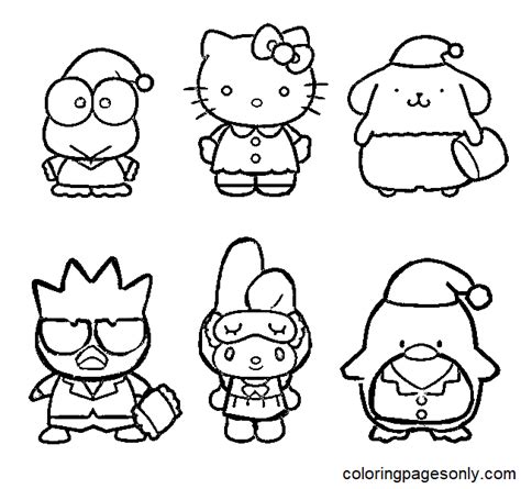 Sanrio Friends Coloring Page Free Printable Coloring Pages