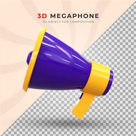 Premium Psd Loudspeaker Megaphone Scene 3d Icon 3d Render