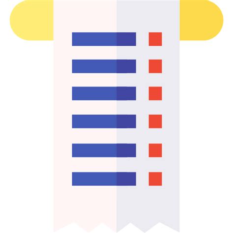 Invoice Basic Straight Flat Icon