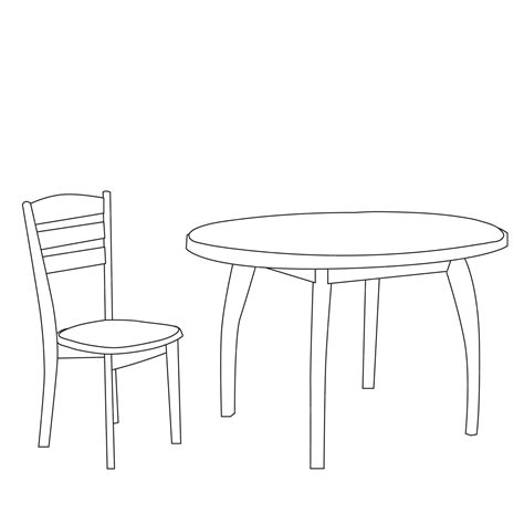 Desenho De Mesa E Cadeira - Mesa de desenho e cadeira | Vetor Premium