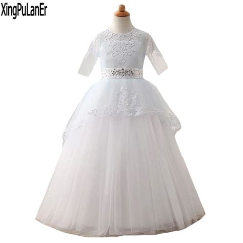 Princesa Frisado Rendas Apliques Azul Branco Bola Vestido Meia Manga