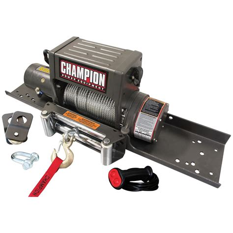 Champion Power Equipment 8 000 Lb Truck Jeep Winch Kit 229497 Winches And Mounts At