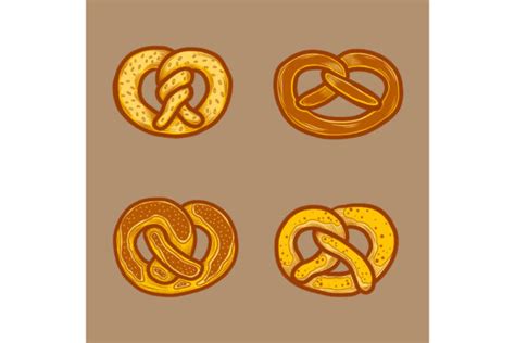 German Pretzel Icon Set Graphic By Nsit0108 Creative Fabrica