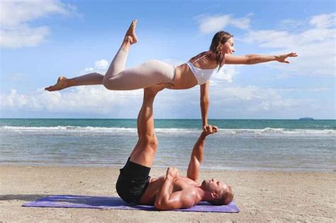 Person Yoga Strengthening And Bonds Through Partner Yoga